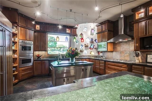 Concrete Countertops and Stainless Steel Appliances