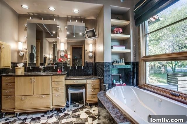 Deep Jetted Tub in Master Bathroom