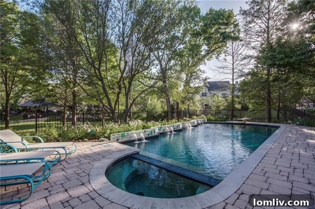 Pool with Elegant Water Feature