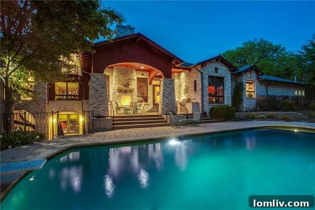 Stunning Poolside View of Luxury Coppell Home