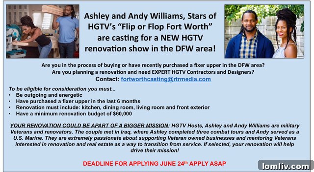 DFW Home Renovation Opportunity with HGTV's Andy and Ashley Williams