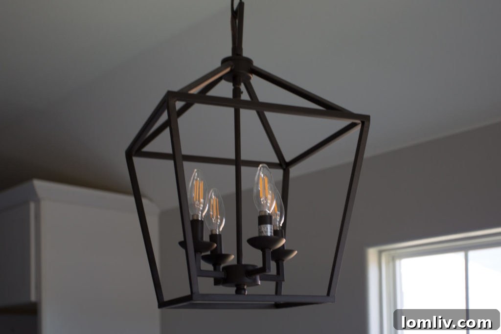 Stylish light fixture in 2020 Shane Avenue, reflecting modern design in Fort Worth affordable homes.