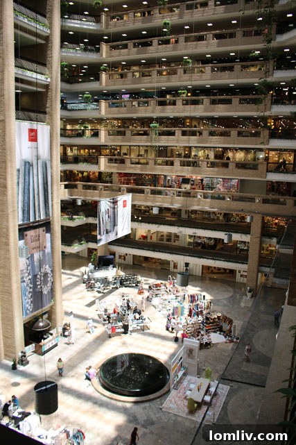 The atrium of the Dallas Market Center