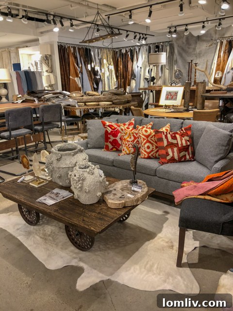 The In-Detail showroom at Dallas Market Center is full of curated collections for the home.