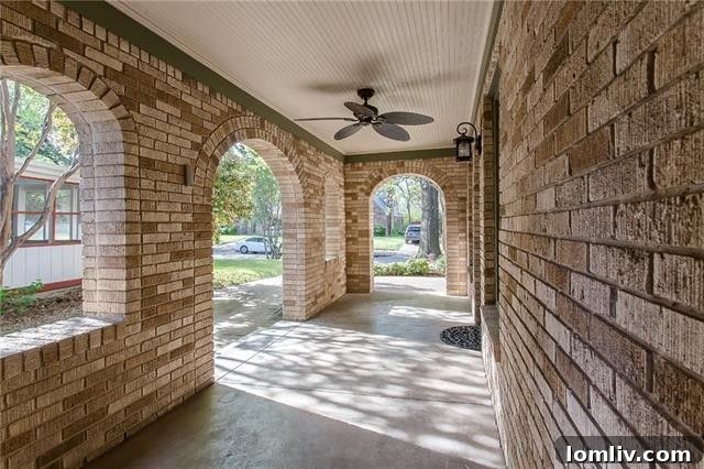 5307 Merrimac Avenue's original side porch with elegant arches