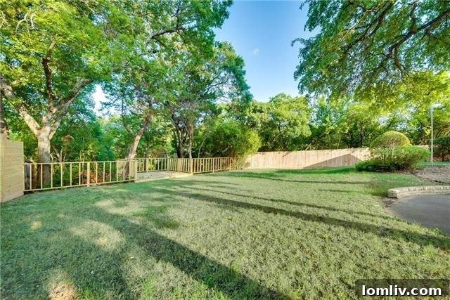 Oversized Backyard Creek Lot Dallas