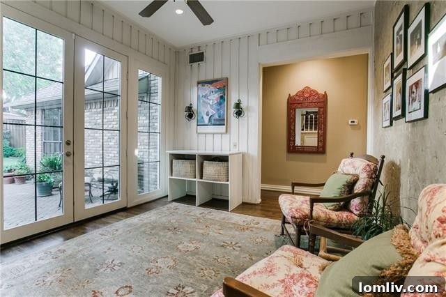 Prestonwood Creek Contemporary Gem Tops Dallas Open House List 11 Cozy den featuring recessed lighting, newer carpeting, and a welcoming atmosphere
