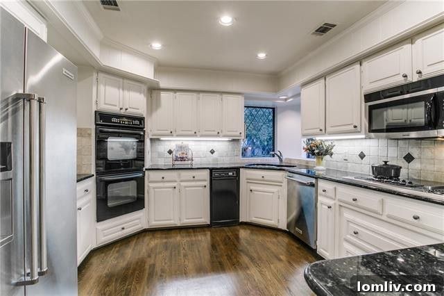 Prestonwood Creek Contemporary Gem Tops Dallas Open House List 10 Spacious kitchen with granite countertops, ample cabinetry, and a large breakfast area