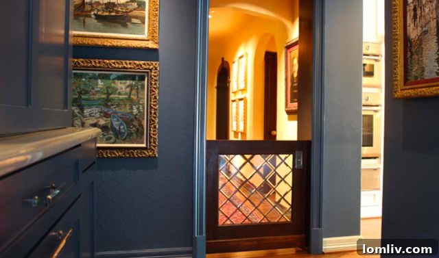 Custom Leaded Glass Dog Door in Luxury Home