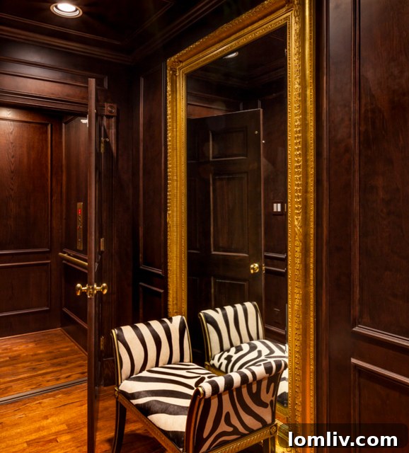 Luxury Interior of Residential Elevator