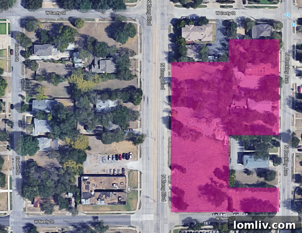 Current site of future InTown Homes development on Zang Blvd
