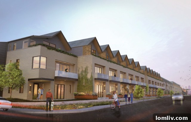 Rendering of Centre Living Homes townhomes at Hampton & Fort Worth Ave