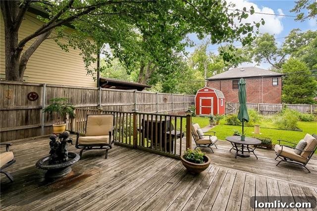 Lush, mature gardens providing a serene backdrop to the outdoor living spaces