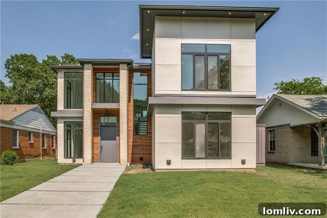Front exterior of a luxury new construction home on Morton Street