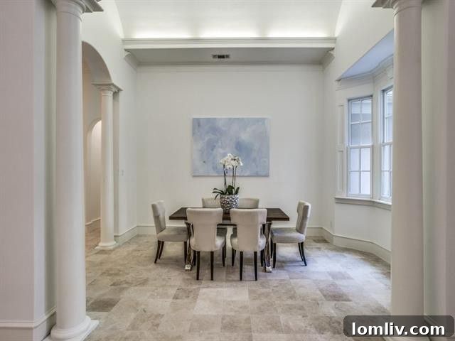 Living room with removed cast stone fireplace surround, showing the initial stage of transformation