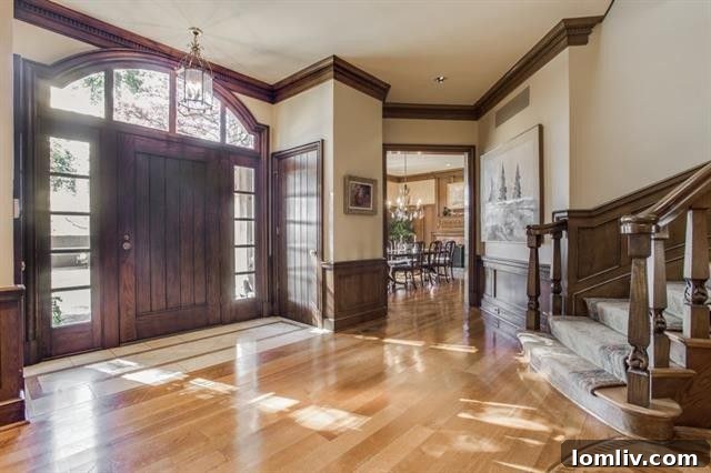 Elegant Formal Living Room with Fireplace in University Park