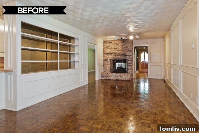 Original Dining Area and Kitchen Before Transformation at 9659 Leaside Dr.