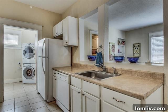 Recently renovated half bathroom with modern fixtures