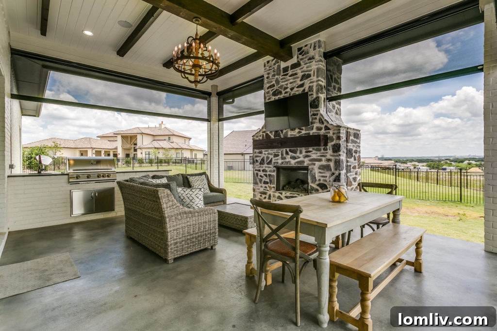 Enjoy your shaded patio year-round with convenient automatic shade system at 5205 Caliza Court