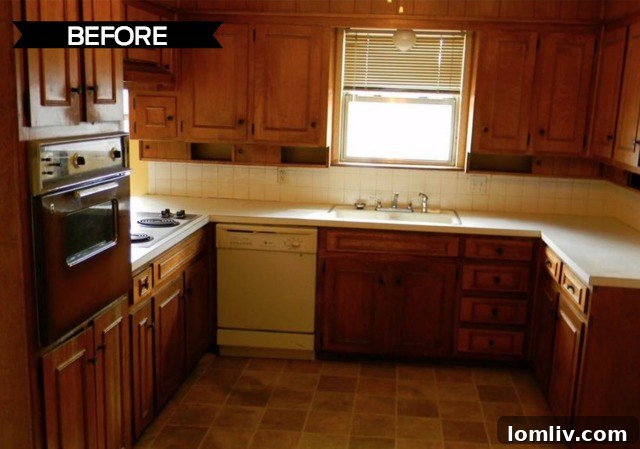 Updated Kitchen Island with Pendant Lighting and Breakfast Bar