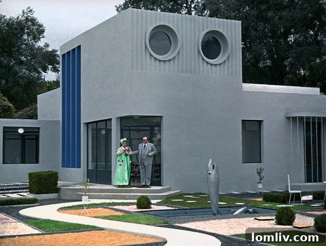 Still from Jacques Tati's 'Mon Oncle' illustrating post-war modernism