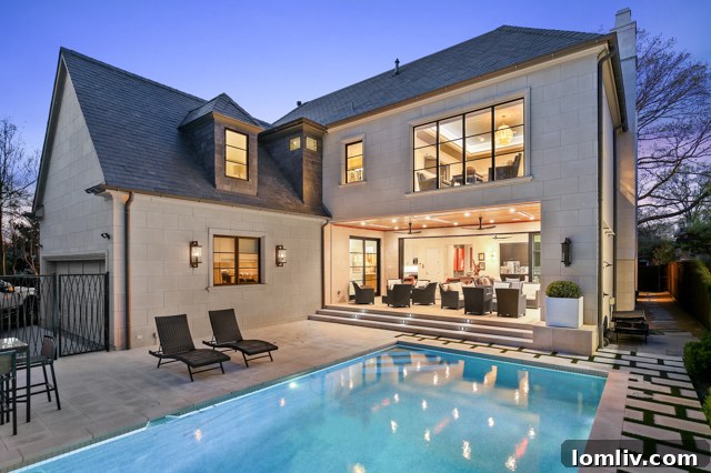 Inviting Outdoor Living Area with Comfortable Seating and Pool View