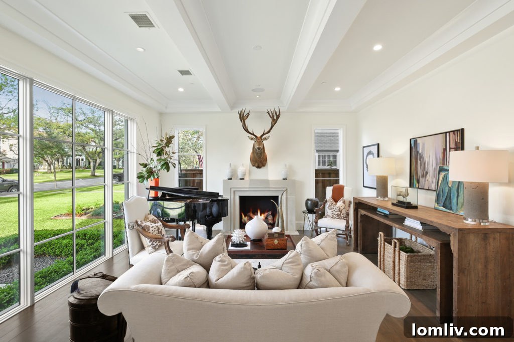 Spacious and Bright Living Area in University Park Luxury Home