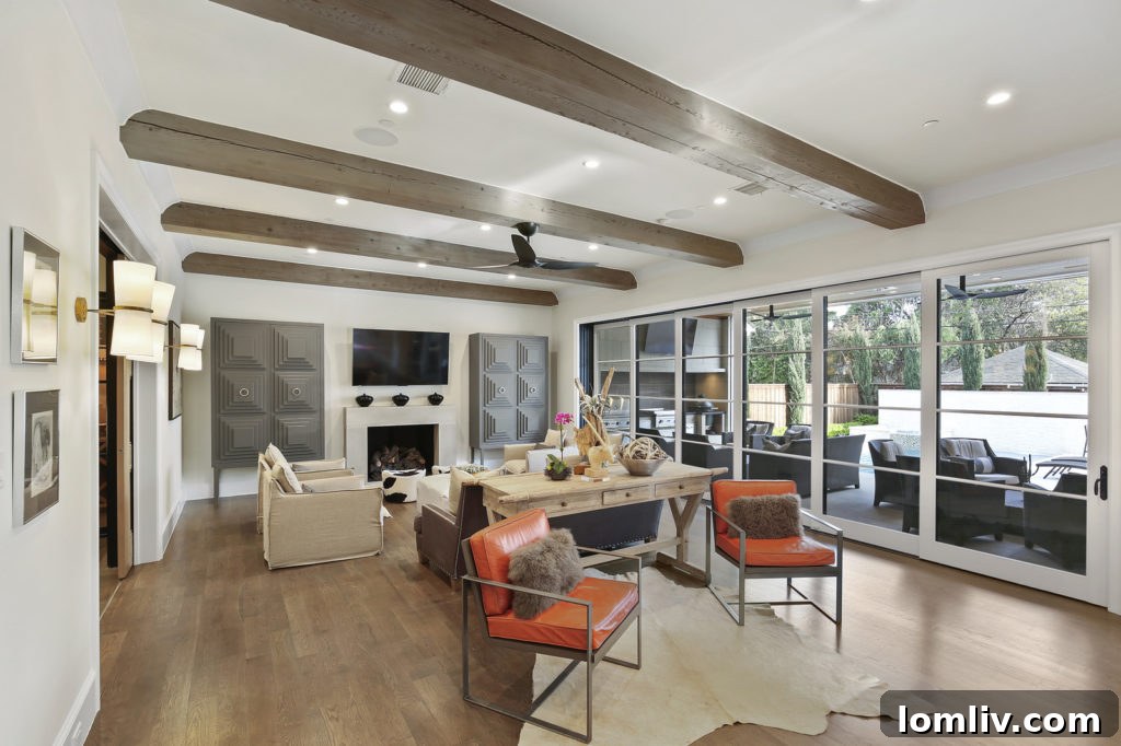 Open Concept Living Room Leading to Outdoor Space