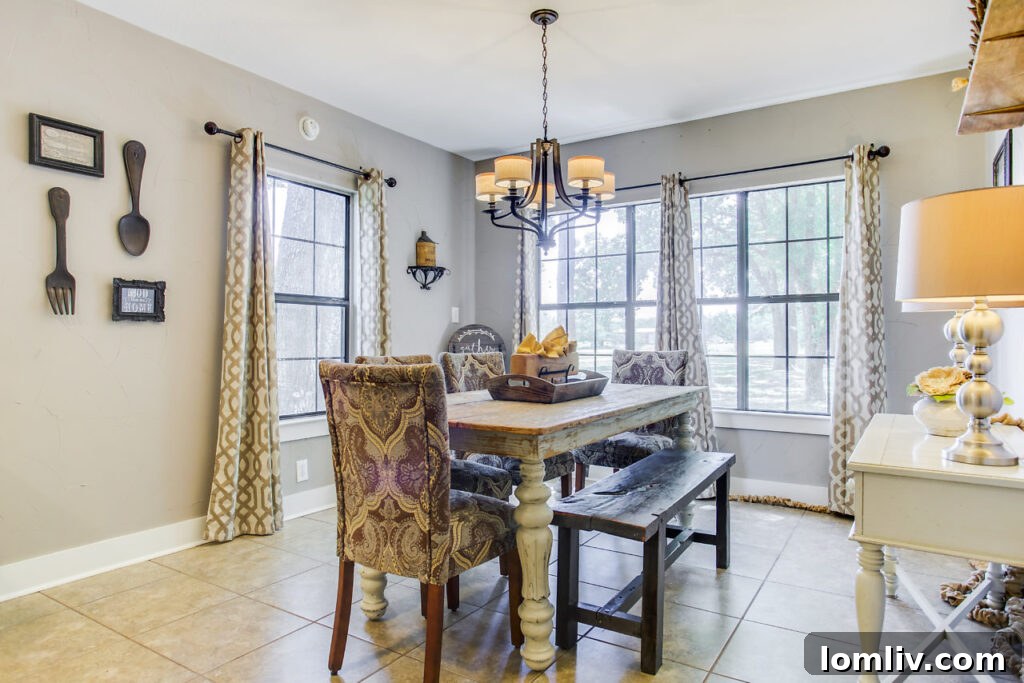 Detailed Kitchen Island with Seating