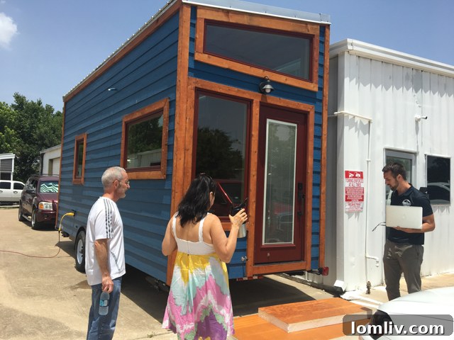 Kyle Becker of Indigo River Tiny Homes touring the Big Blue and Baby Blue models