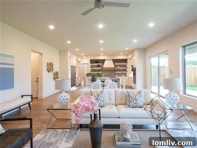 Stylish kitchen island with seating and modern pendant lighting