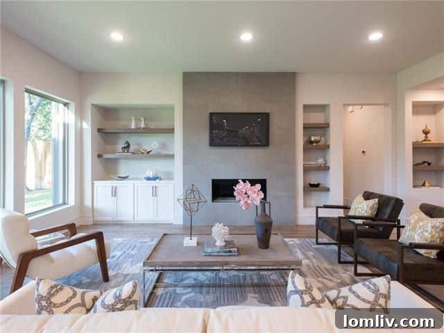 Custom fireplace by Golden Blount in Dallas luxury home