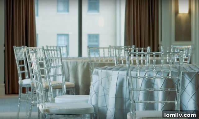 Luxurious banquet room at The Residences at The Stoneleigh, ideal for private events