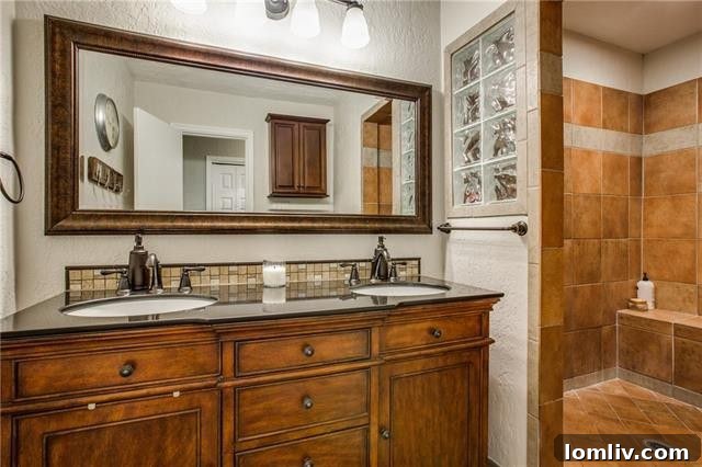 Oversized shower in the master ensuite bathroom