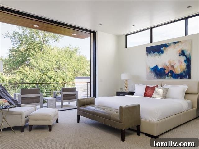 Tomorrow's Home Today: Preston Hollow Texas Modern 15 Master Bedroom with Scenic Views