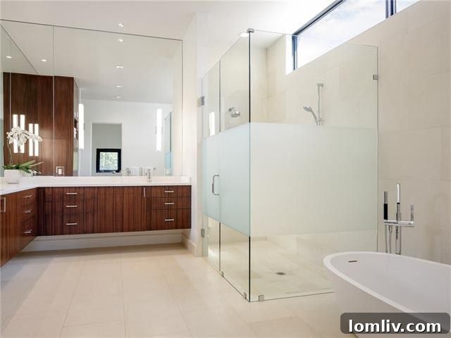 Tomorrow's Home Today: Preston Hollow Texas Modern 17 Porcelanosa Vessel Tub and Shower with Modesty Panel