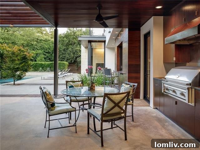 Tomorrow's Home Today: Preston Hollow Texas Modern 24 Outdoor Kitchen with Lynx Grill and Custom Hood
