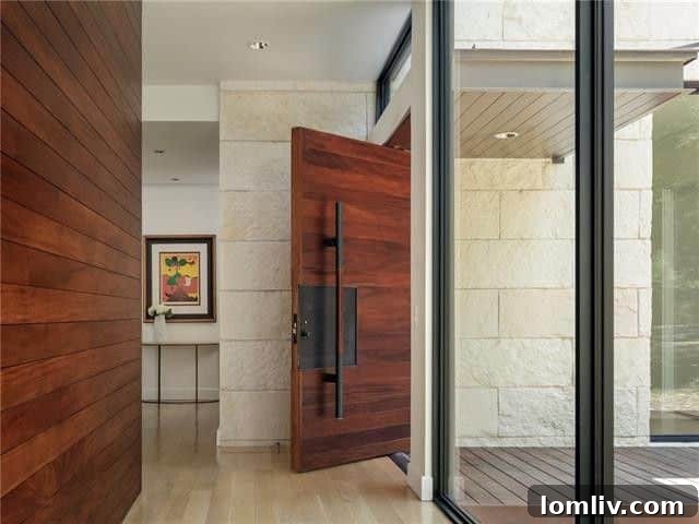 Tomorrow's Home Today: Preston Hollow Texas Modern 5 Rich African Mahogany Details on Modern Home