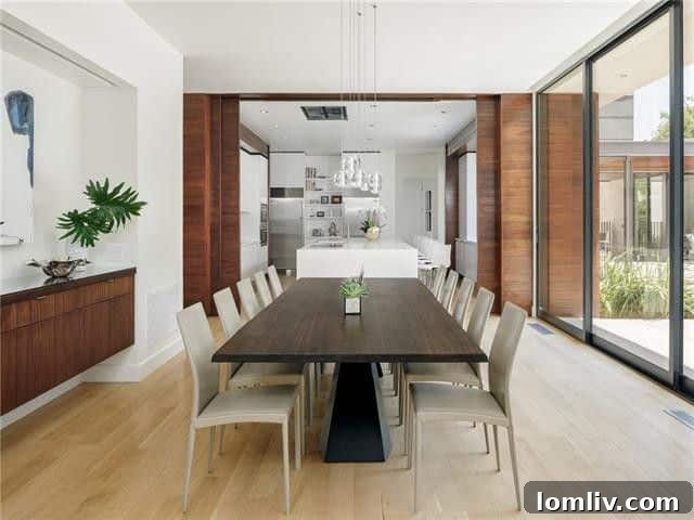 Kitchen and Dining Room with Innovative Pocket Door