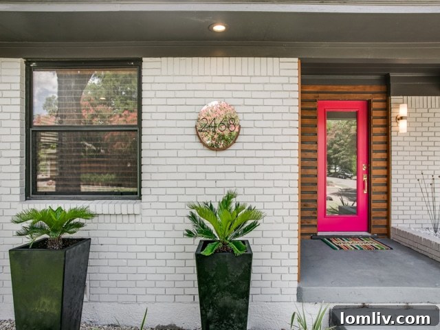 Charming front porch of renovated home in Casa View Oaks