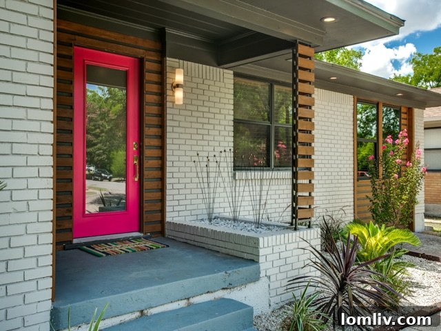 Modern landscaping complements the refreshed facade of 2468 Highwood Dr