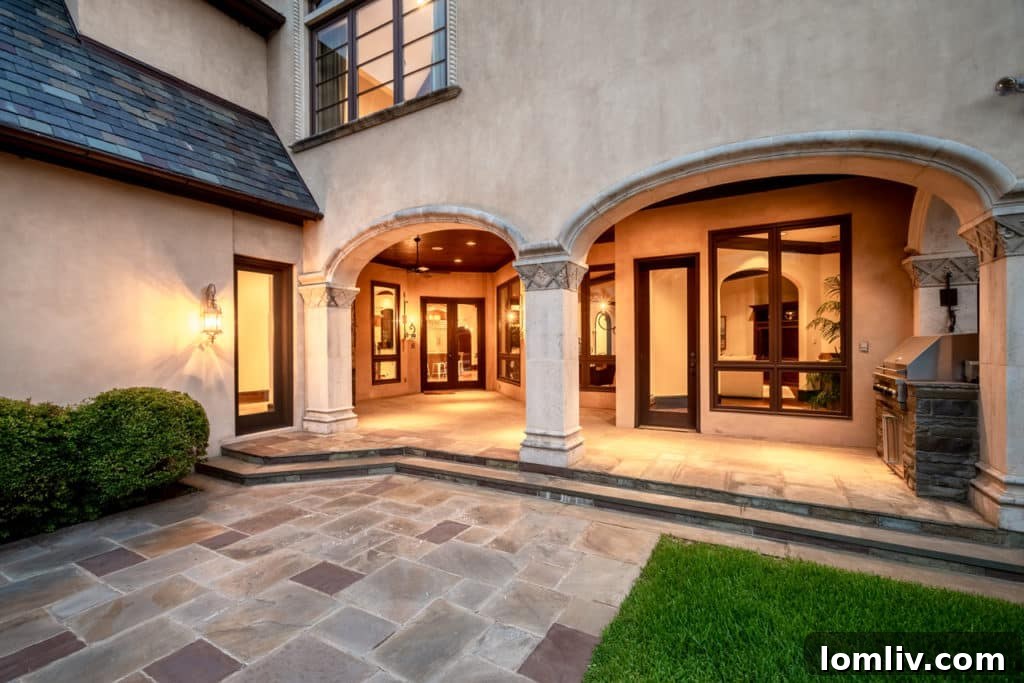 Aerial perspective of the sprawling luxury estate in University Park