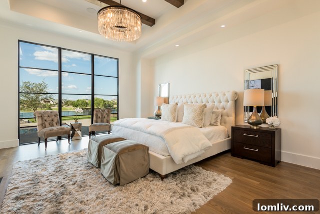 Master Suite with Cozy Fireplace and Private Patio Access