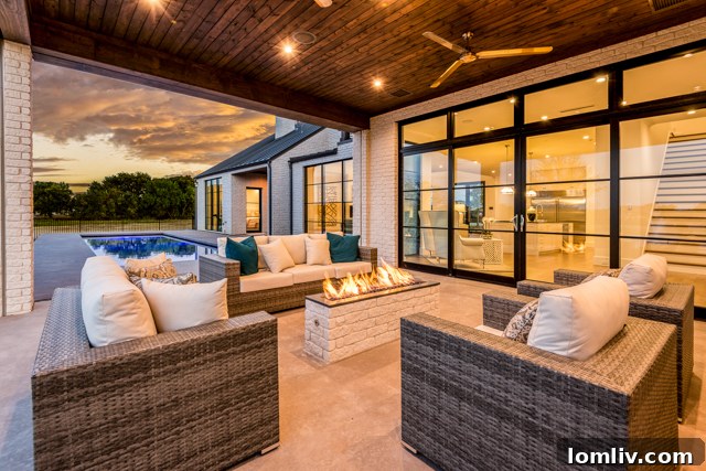 Inviting Outdoor Patio and Firepit Area