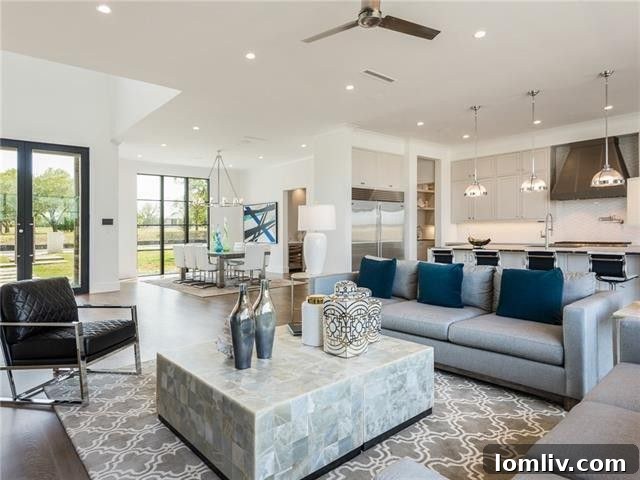 Spacious Living Room with Modern Fireplace in 426 Sunrise Ridge Drive
