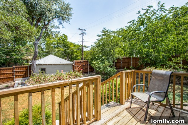 Inviting Back Porch and Yard in Oak Cliff