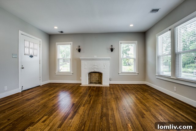 Hardwood Floors and Historic Fireplace at 3401 Gibsondell