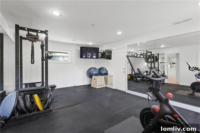Versatile Fourth Bedroom, Currently an Exercise Room