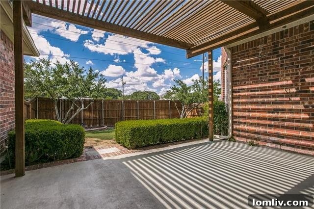 Benton Elm Drive Plano Home Covered Patio