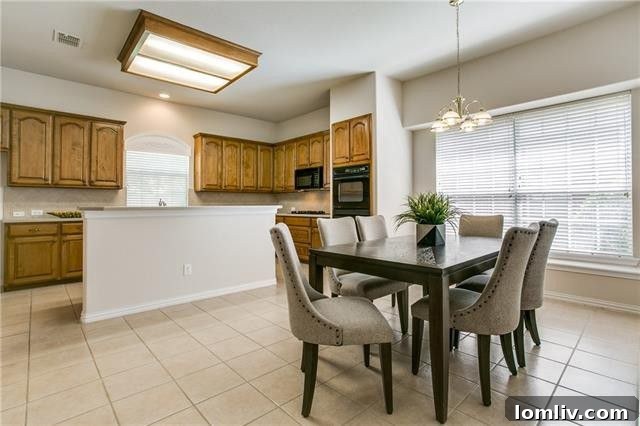 Benton Elm Drive Plano Home Kitchen Island